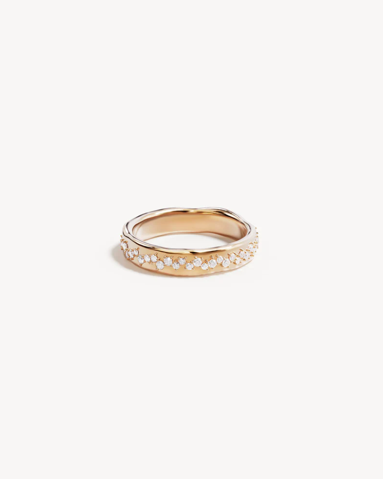 18k Gold Vermeil Scattered Light Ring