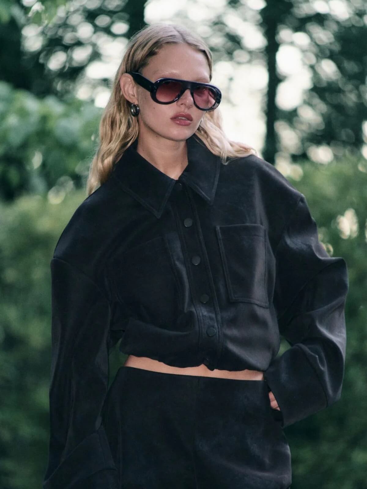 Alaric Cropped Jacket - Espresso