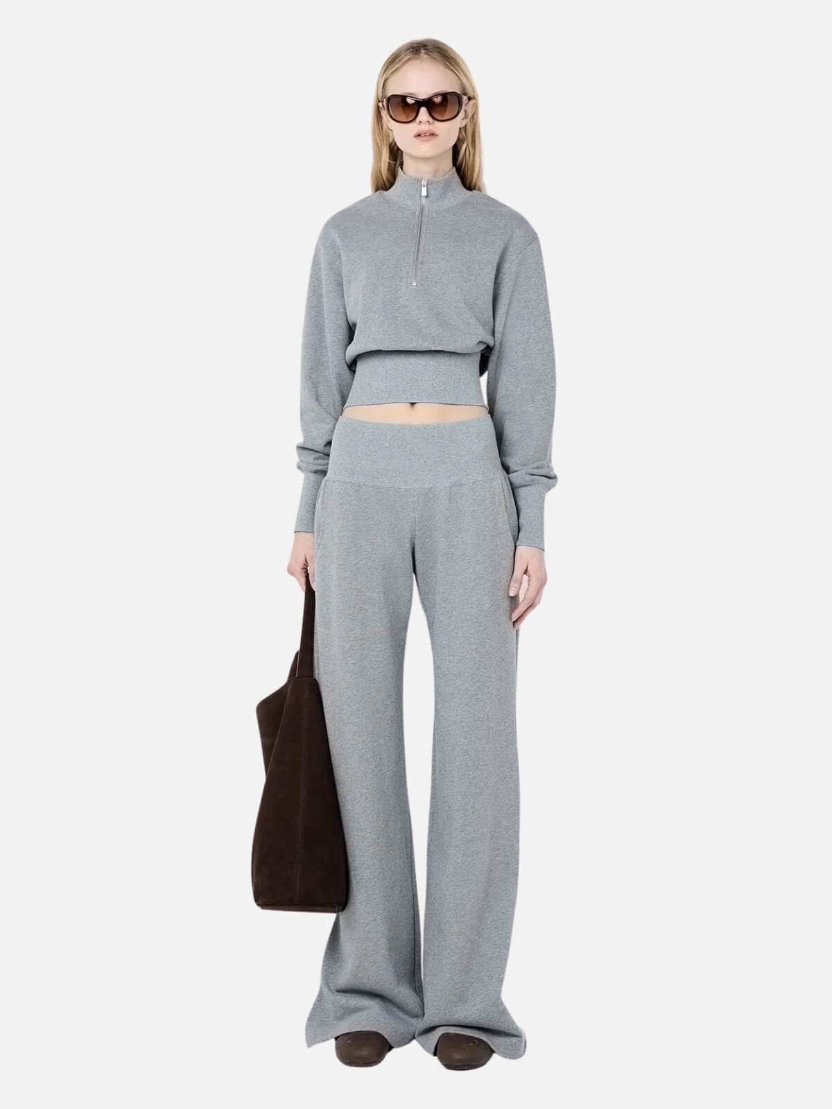 Steph Track Pant - Grey Marle