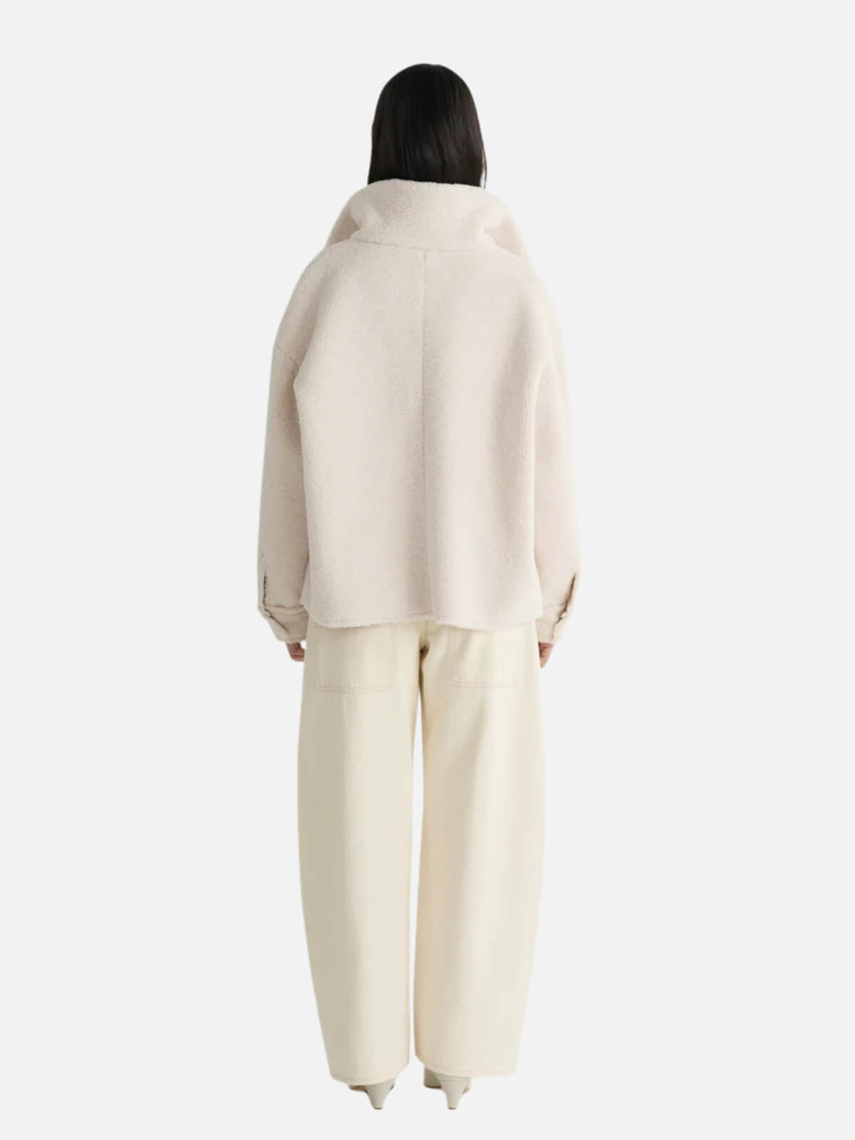 The Mimi Jacket - Cream Faux Shearling