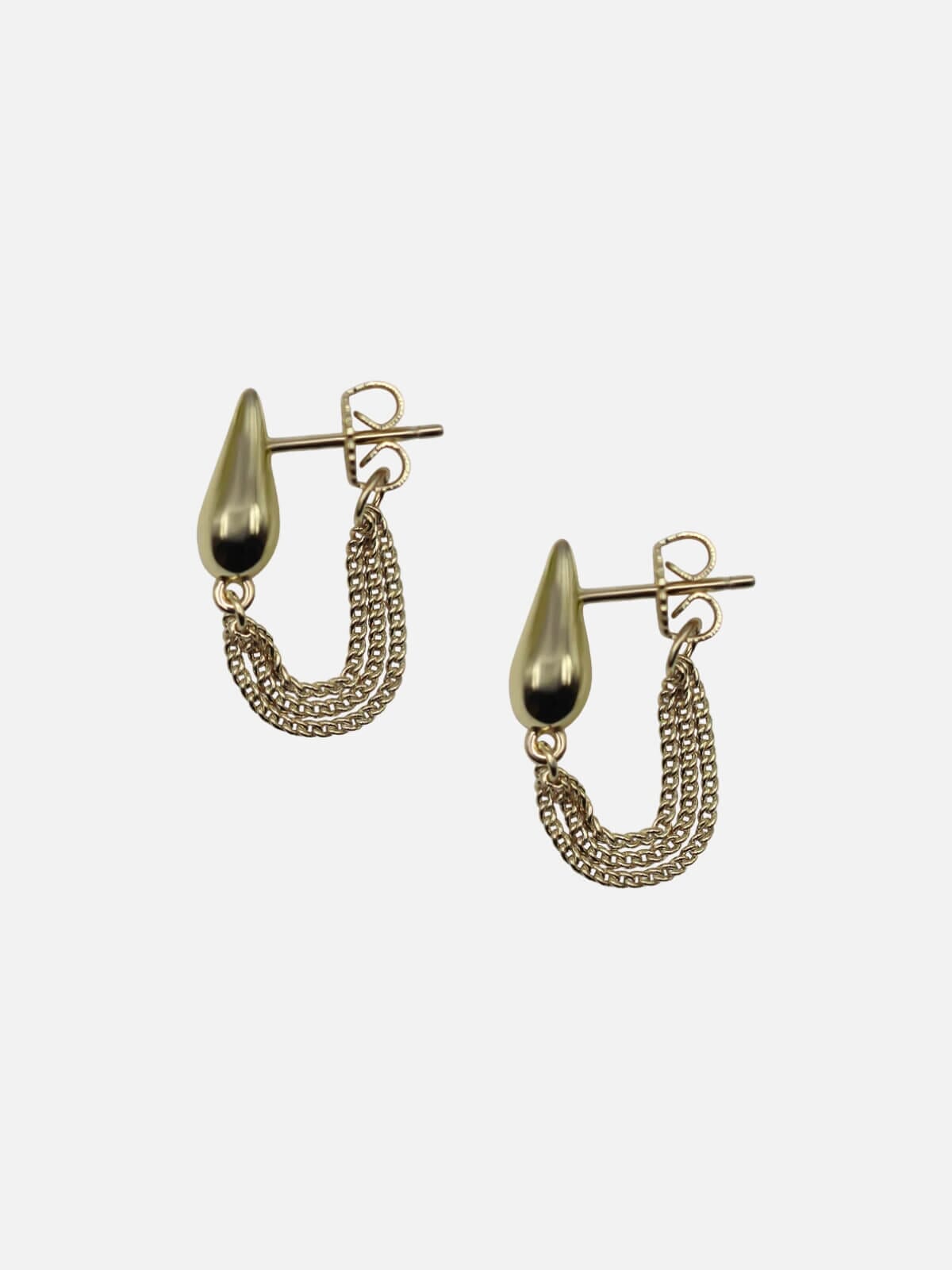 Rainfall Chain Studs: 18K Gold Plating Earrings F+H Jewellery