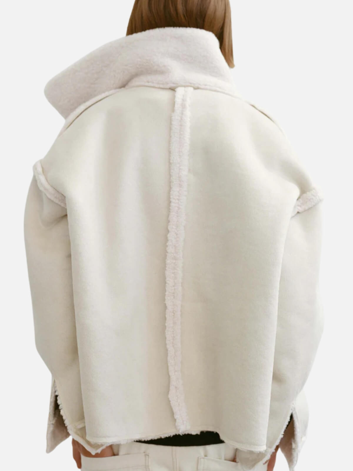 The Mimi Jacket - Cream Faux Shearling