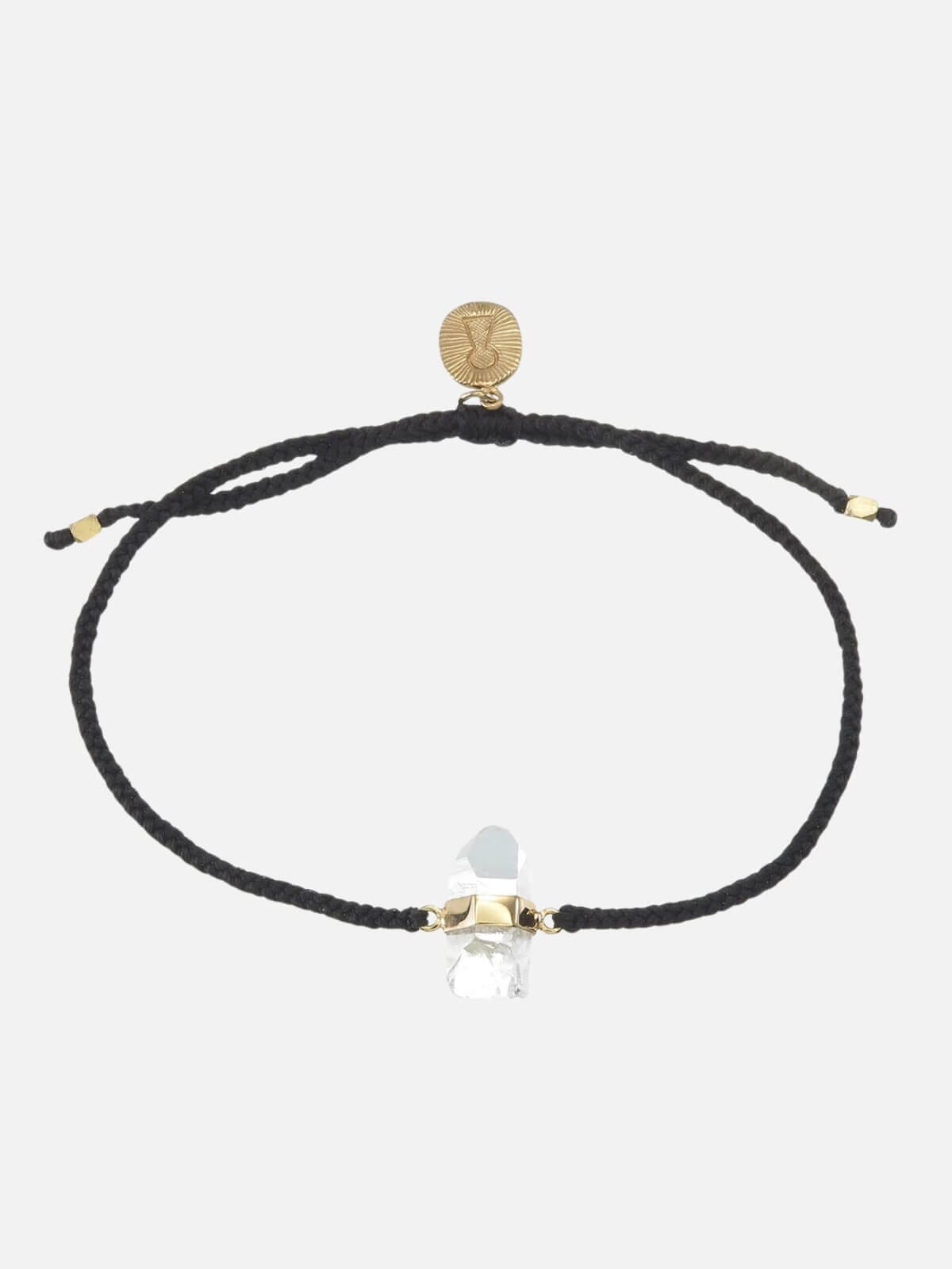 Quartz Crystal Bracelet - Black/Gold Bracelets Tiger Frame