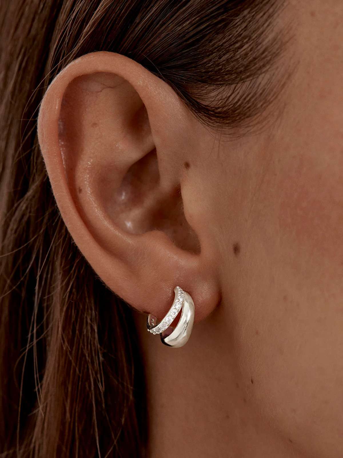 Sterling Silver Eternally Yours Hoops