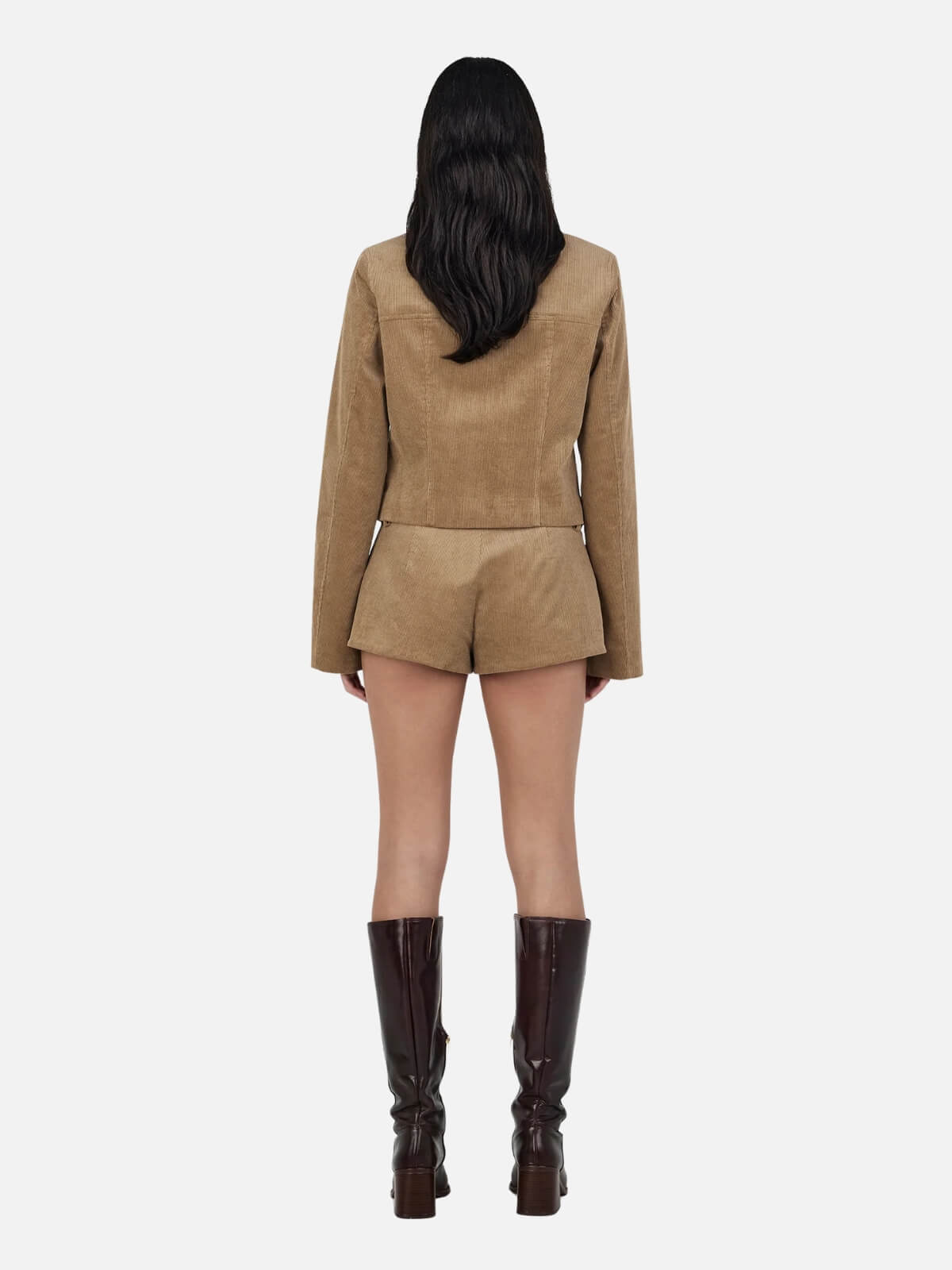 Cadence Cord Jacket-Tan
