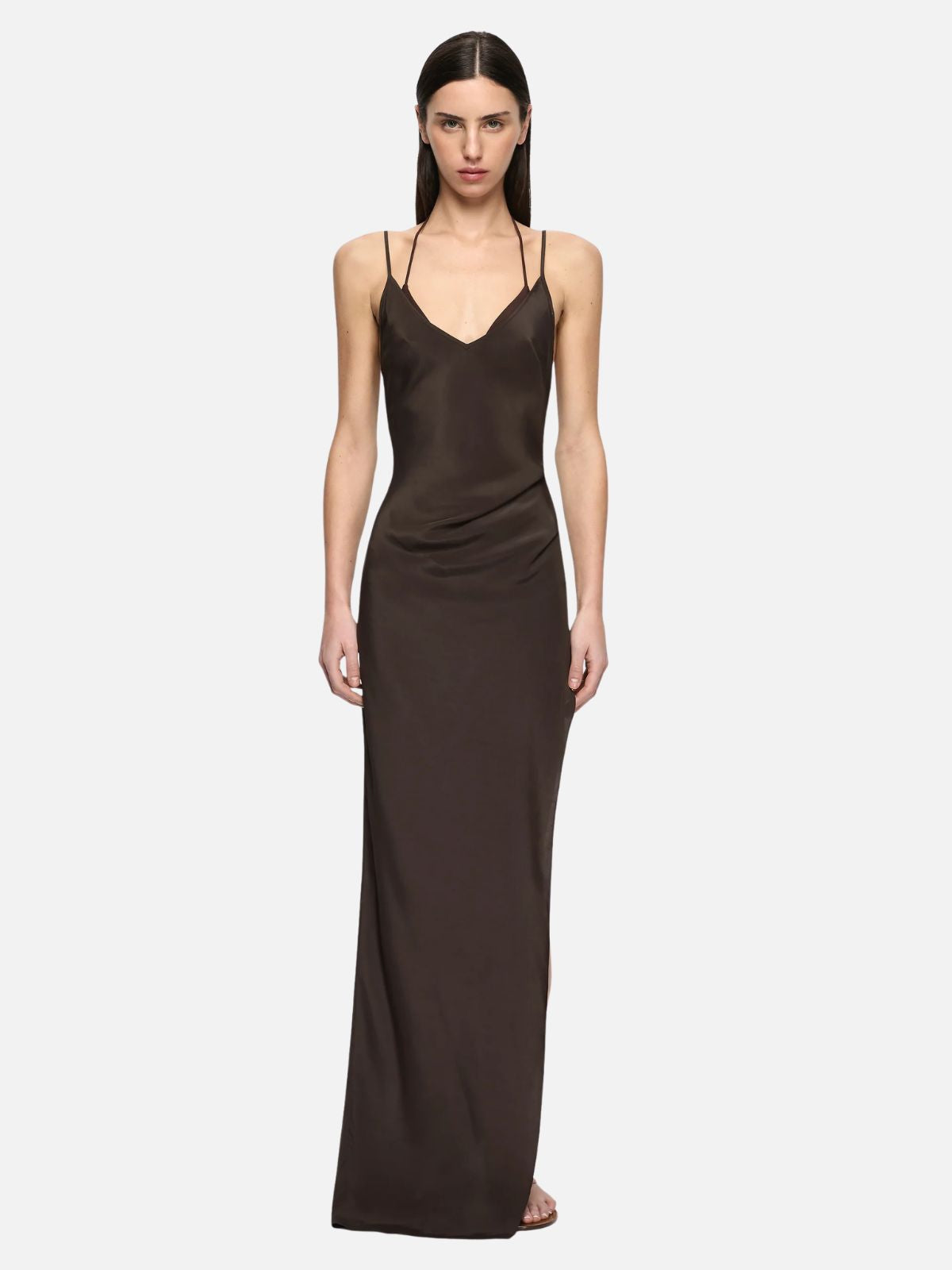 Clio Layered Maxi Dress - Bitter Chocazure Blue