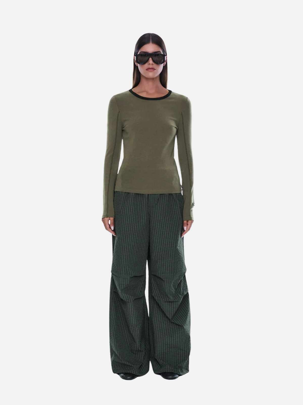 Jade Long Sleeve Top - Olive