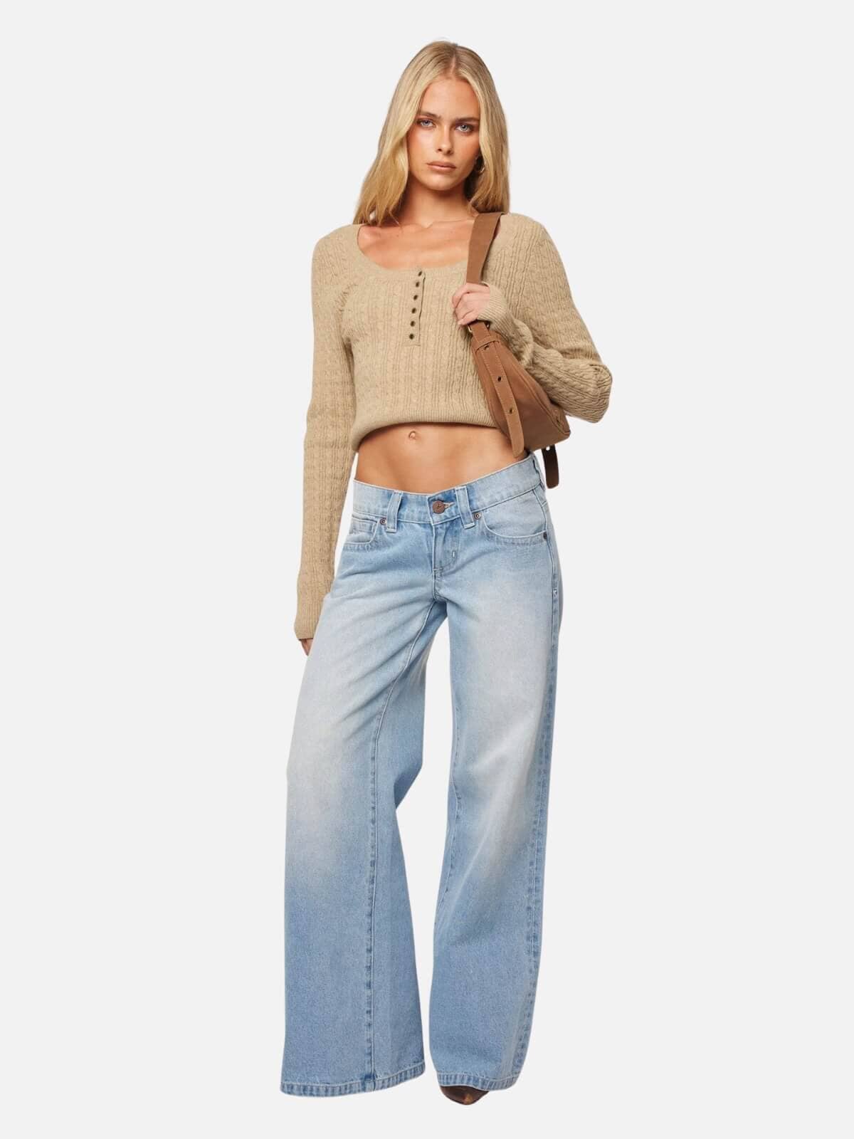 00 Super Low Wide - Kaia Worn Jeans Abrand