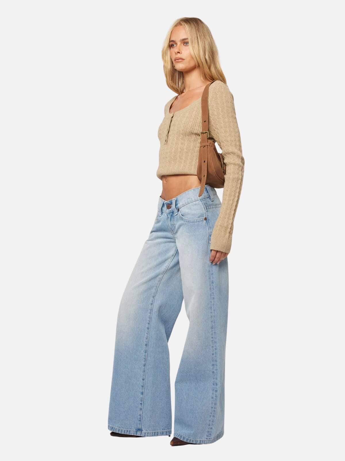 00 Super Low Wide - Kaia Worn Jeans Abrand
