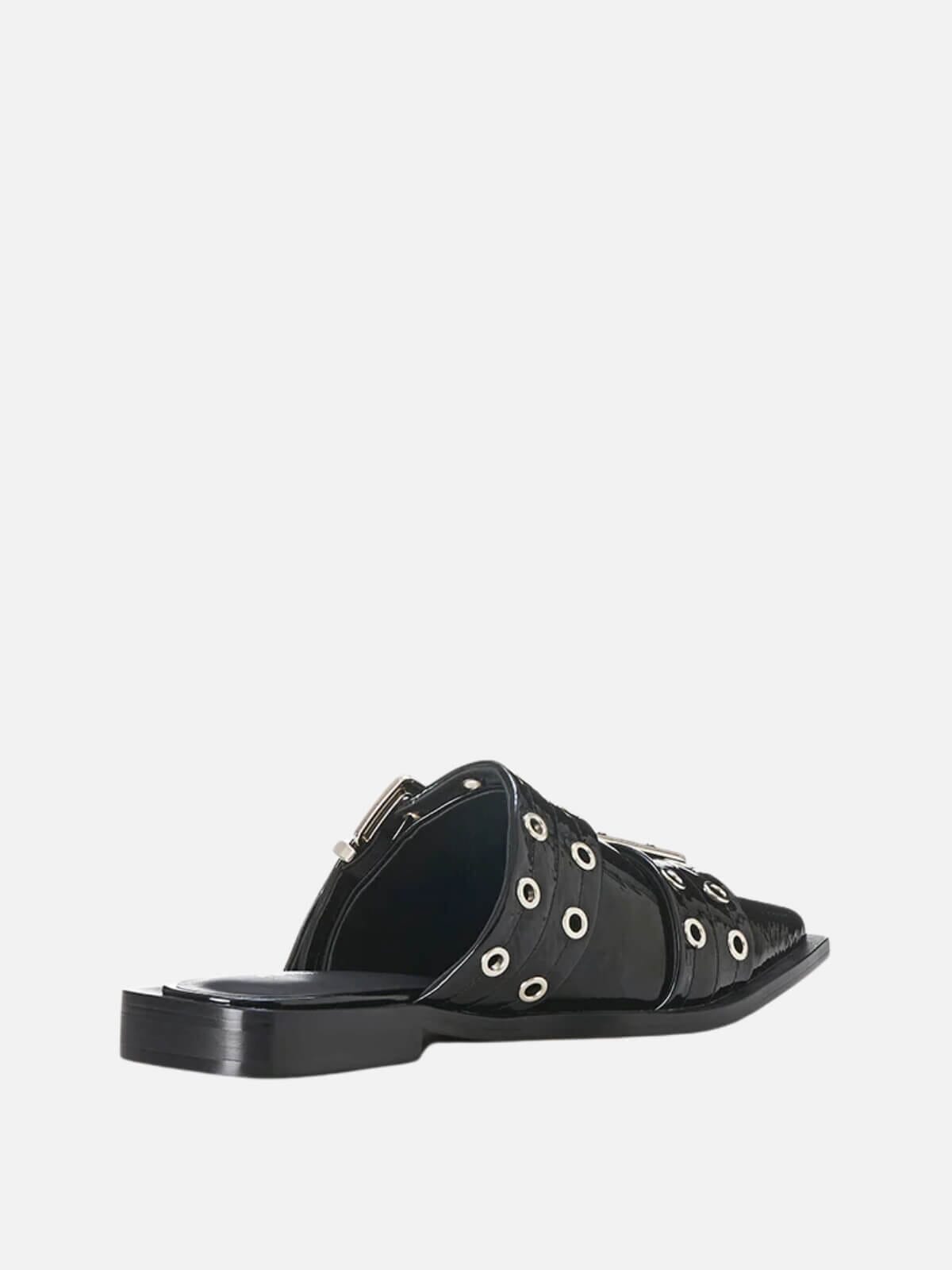 Zinia - Black Crinkle Patent Shoes Alias Mae