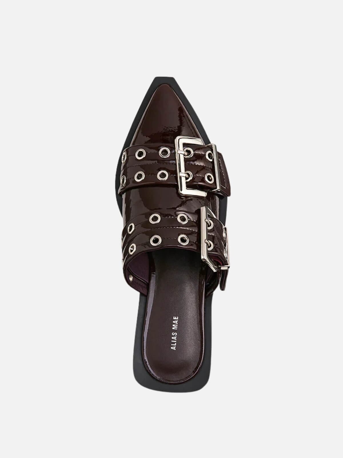 Zinia - Burgundy Crinkle Patent Shoes Alias Mae