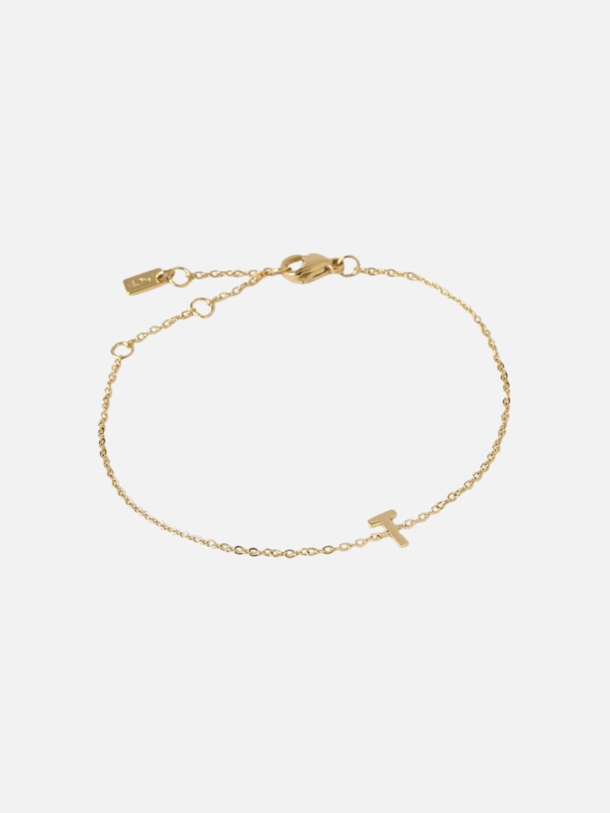 Mini Initial Bracelet - Gold Bracelets Arms Of Eve T