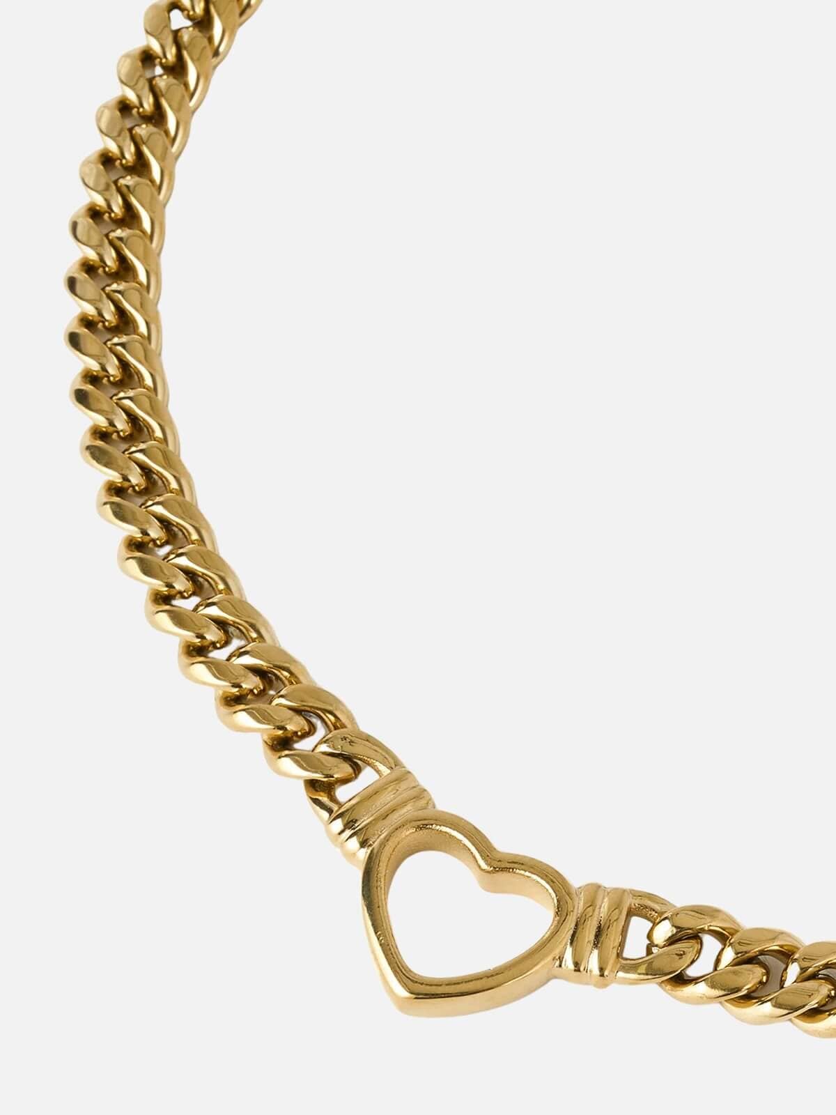 Valentine Necklace - Clear/Gold Necklaces Arms Of Eve