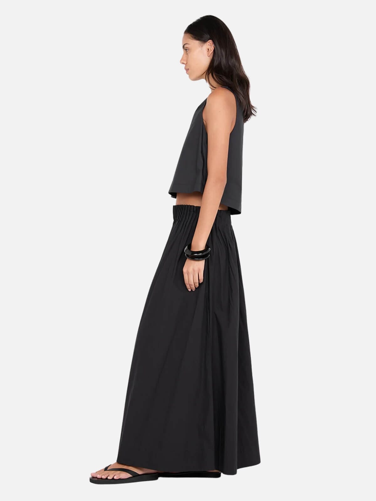 Aluca V Neck Top - Black Tops Bec + Bridge