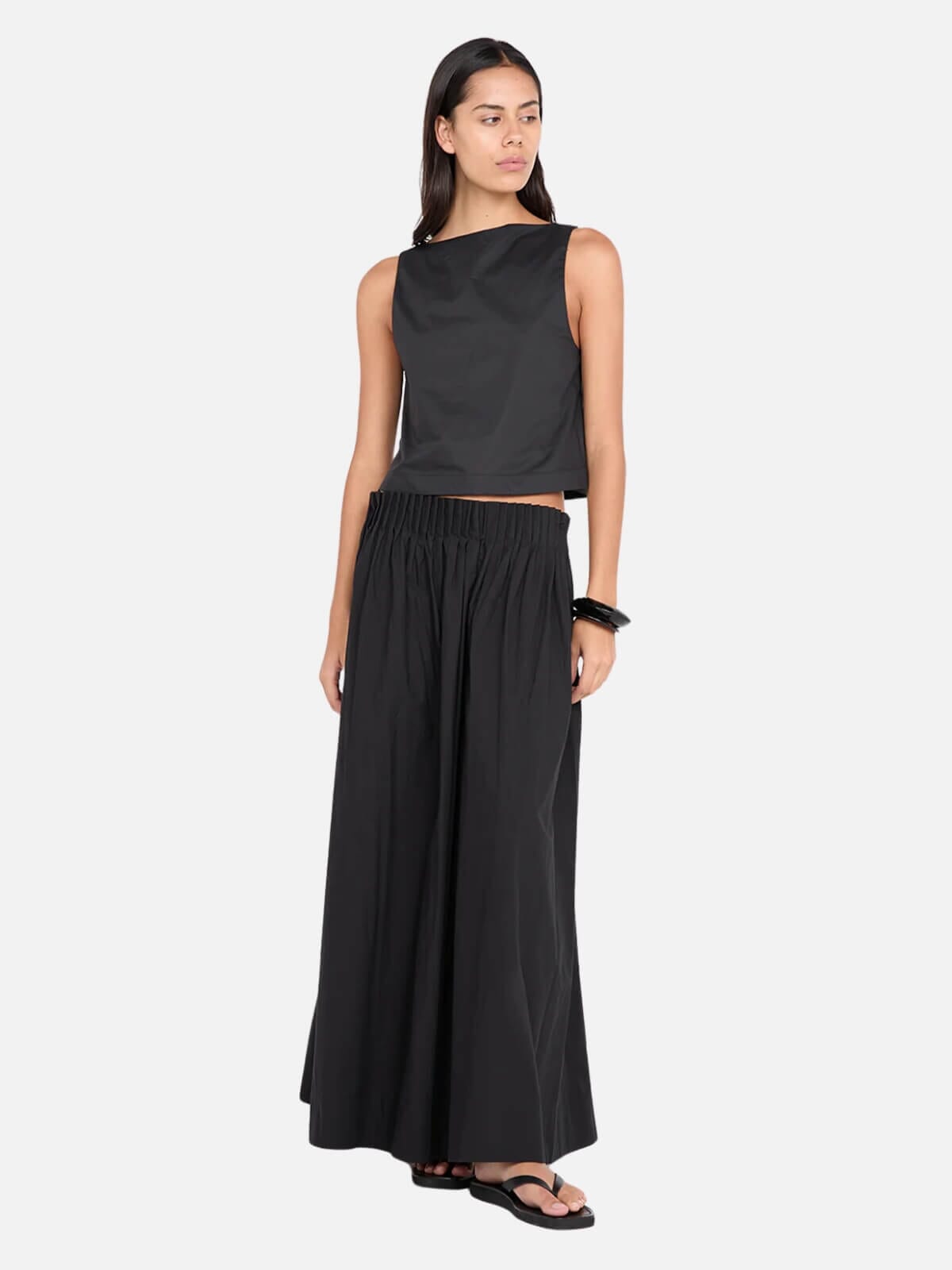 Aluca V Neck Top - Black Tops Bec + Bridge