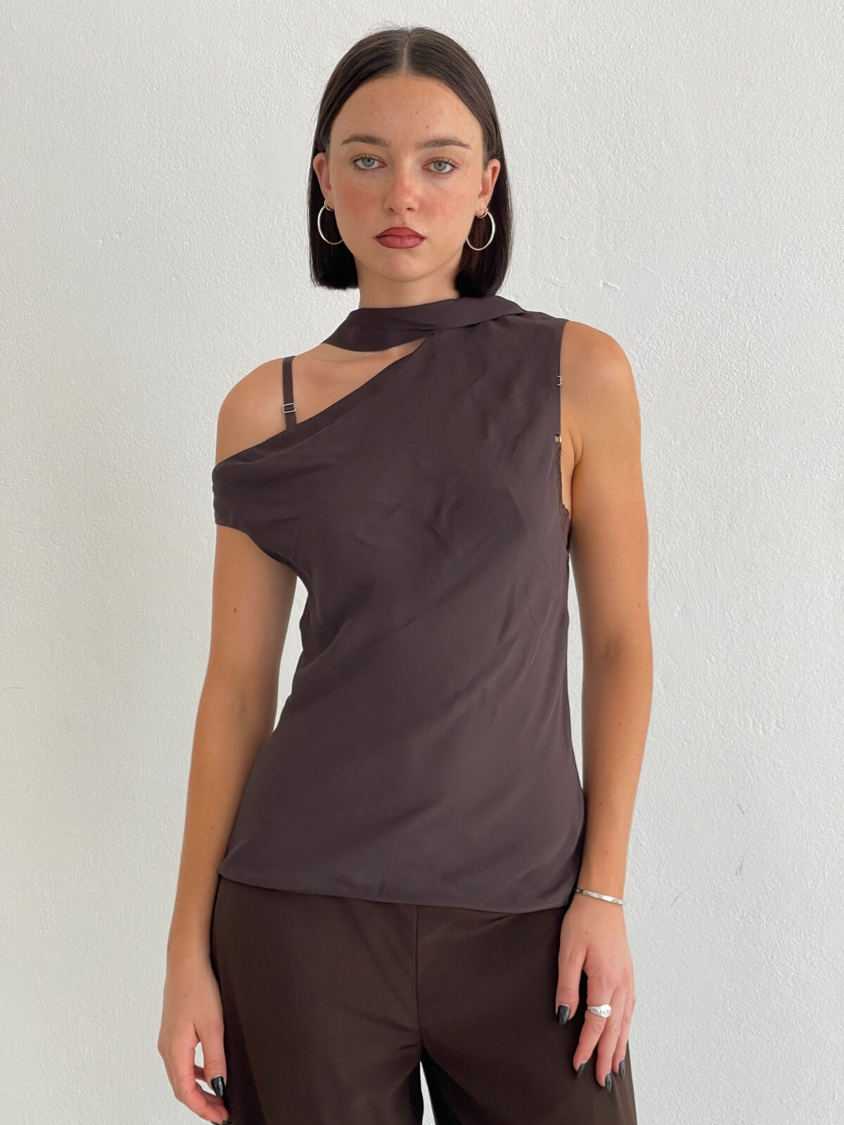 Augustin Scarf Top - Dark Choc