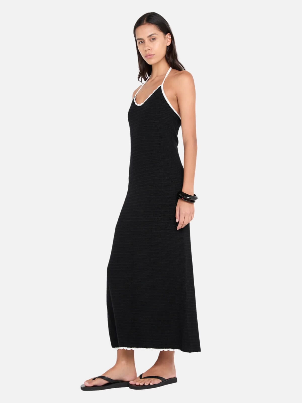 Ravyn Halter Maxi Dress - Black/White Dresses & Jumpsuits Bec + Bridge