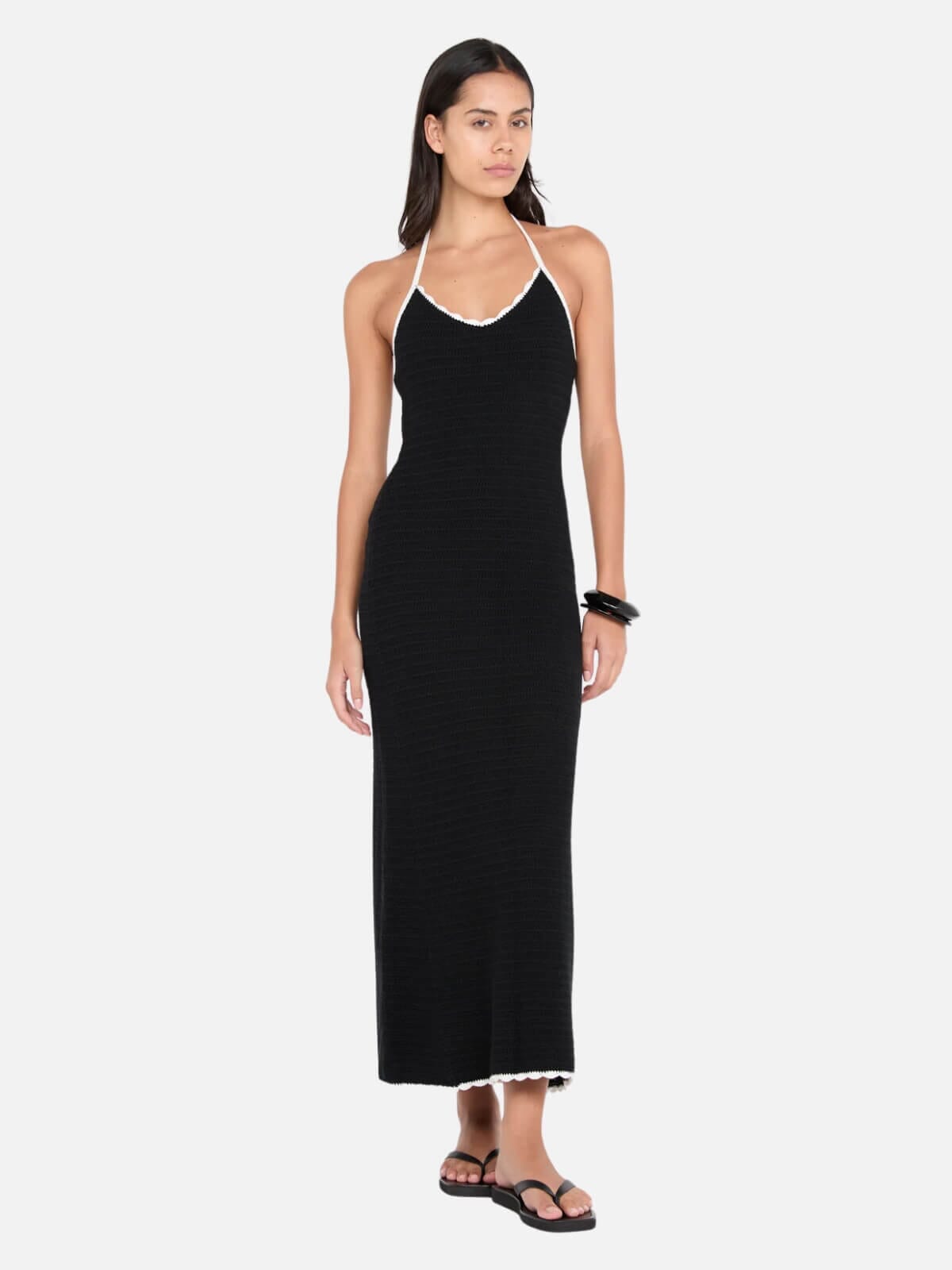 Ravyn Halter Maxi Dress - Black/White Dresses & Jumpsuits Bec + Bridge