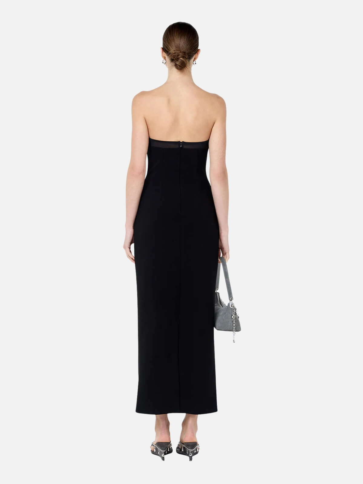 Romee Strapless Midi Dress - Black
