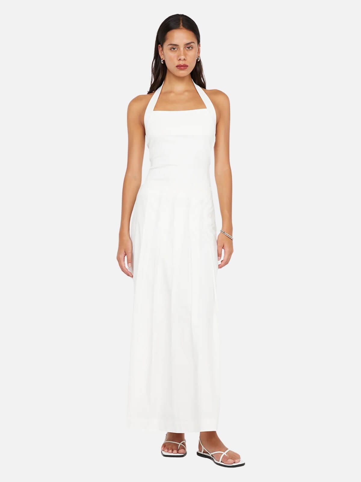 Skyler Halter Top - White Tops Bec + Bridge