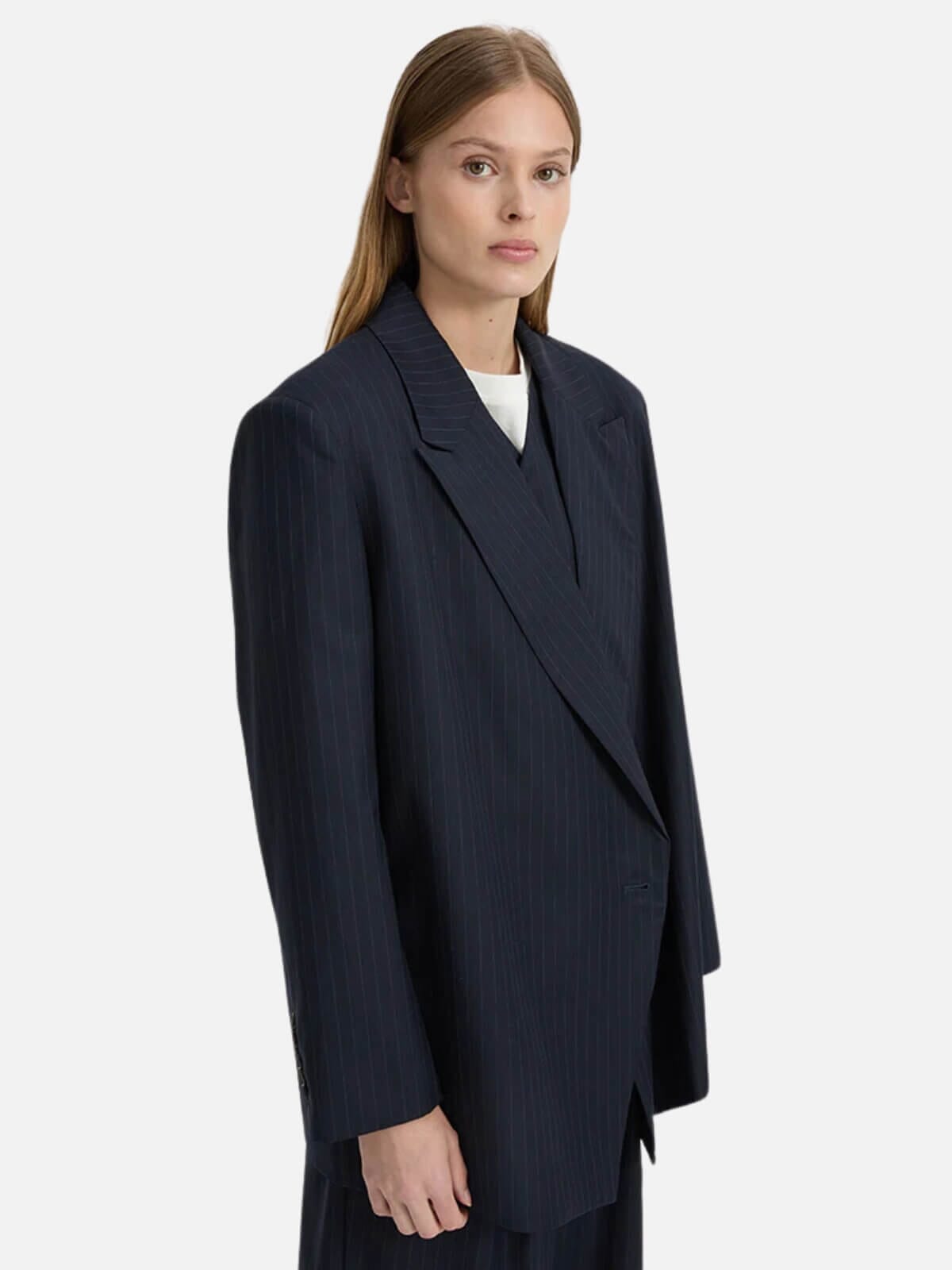 Agnes Blazer - Navy Coats & Jackets BLANCA