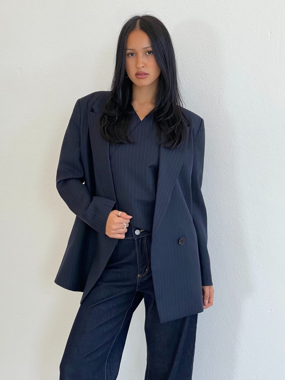 Agnes Blazer - Navy Coats & Jackets BLANCA