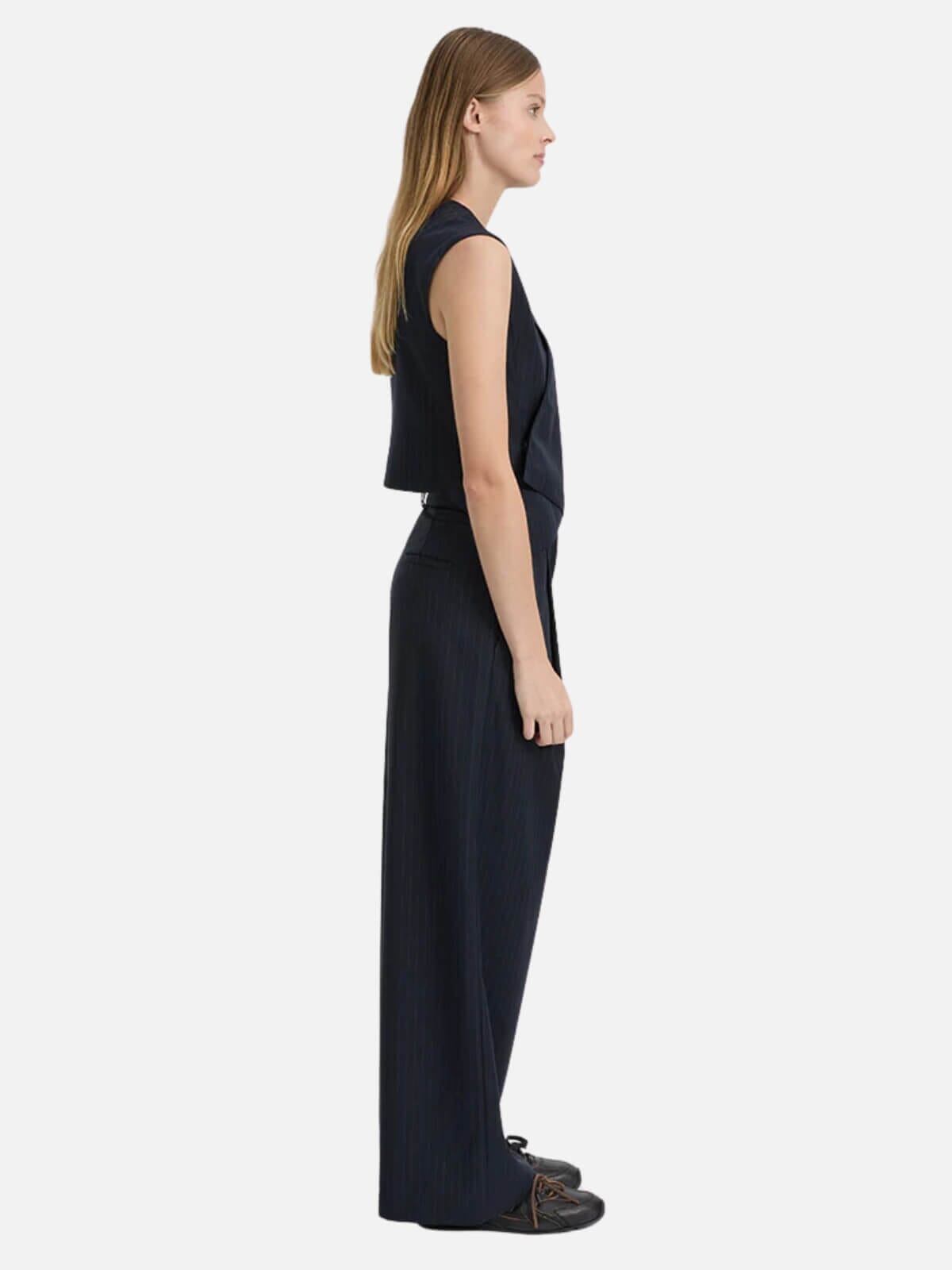 Agnes Vest - Navy Tops BLANCA