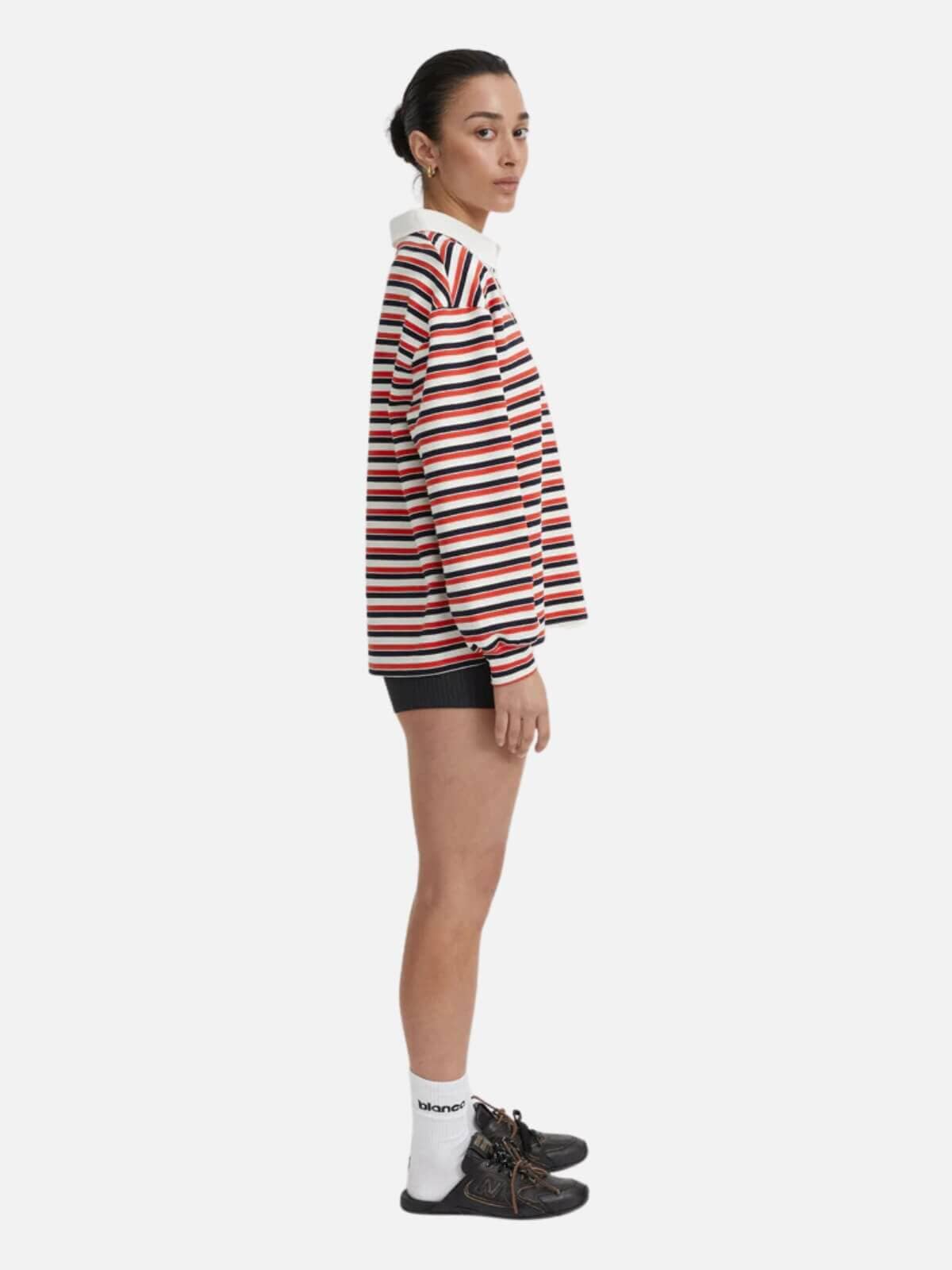 Ellie Polo Top - Red Tops BLANCA