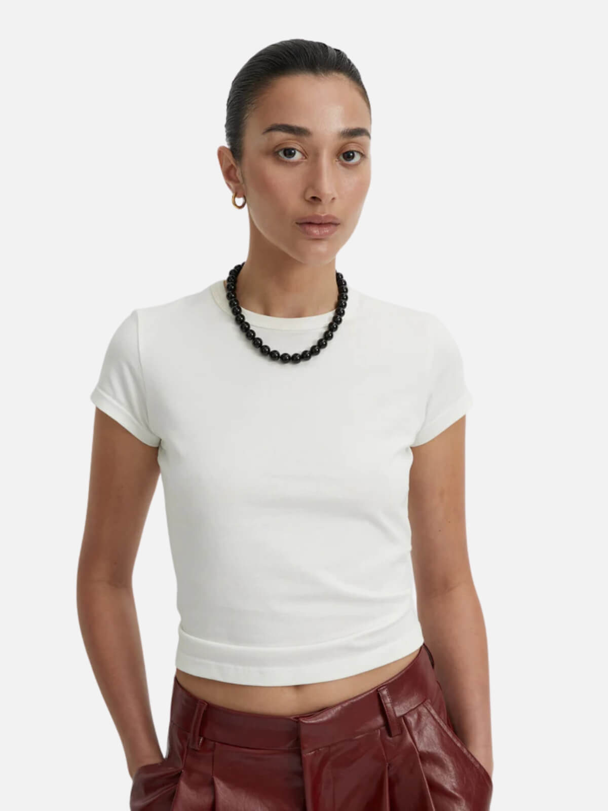 Laina Baby Tee - White