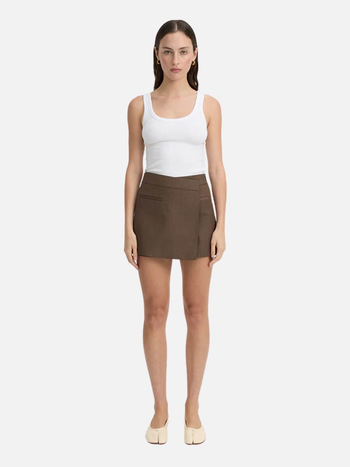 Samantha Skort - Coffee Skirts BLANCA