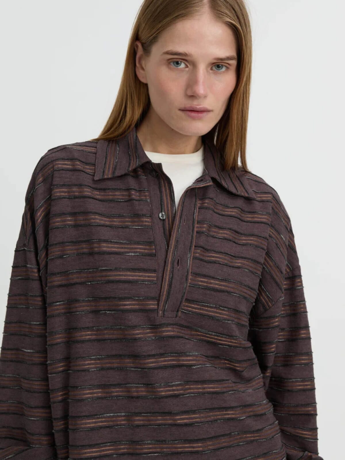 Wynn Polo Top - Burgundy Tops BLANCA