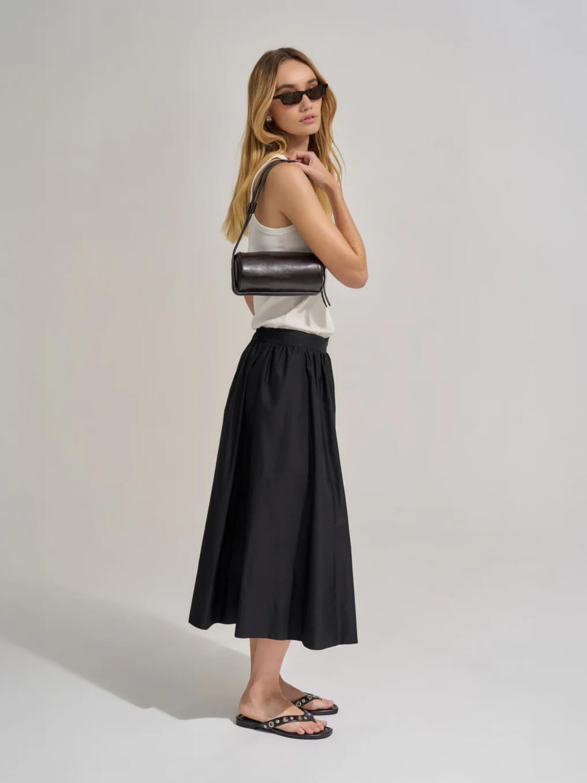 Brooke Mini Barrel Bag - Burnt Coffee