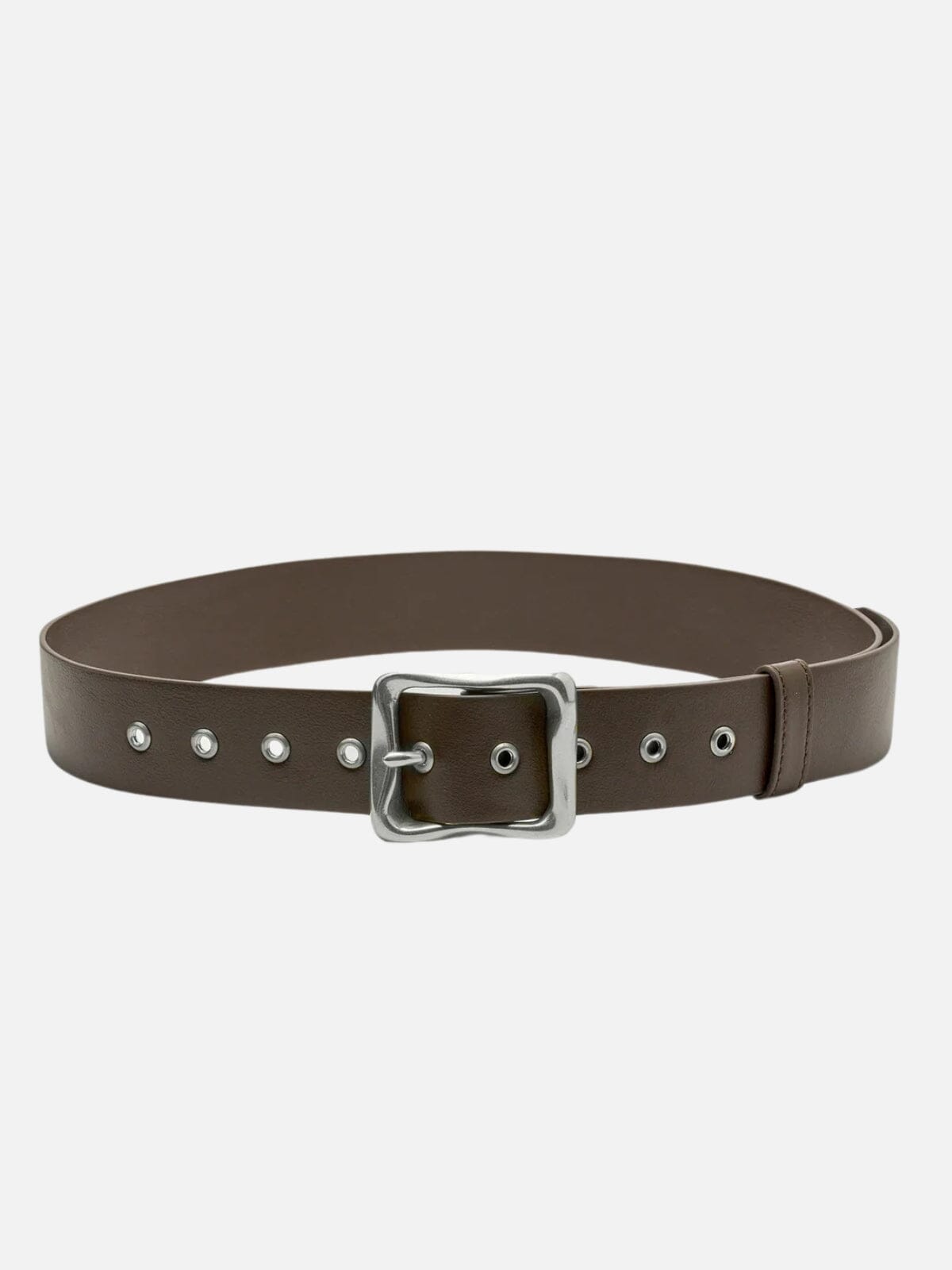 Everyday Buckle Belt - Chocolate/Silver Belts Brie Leon
