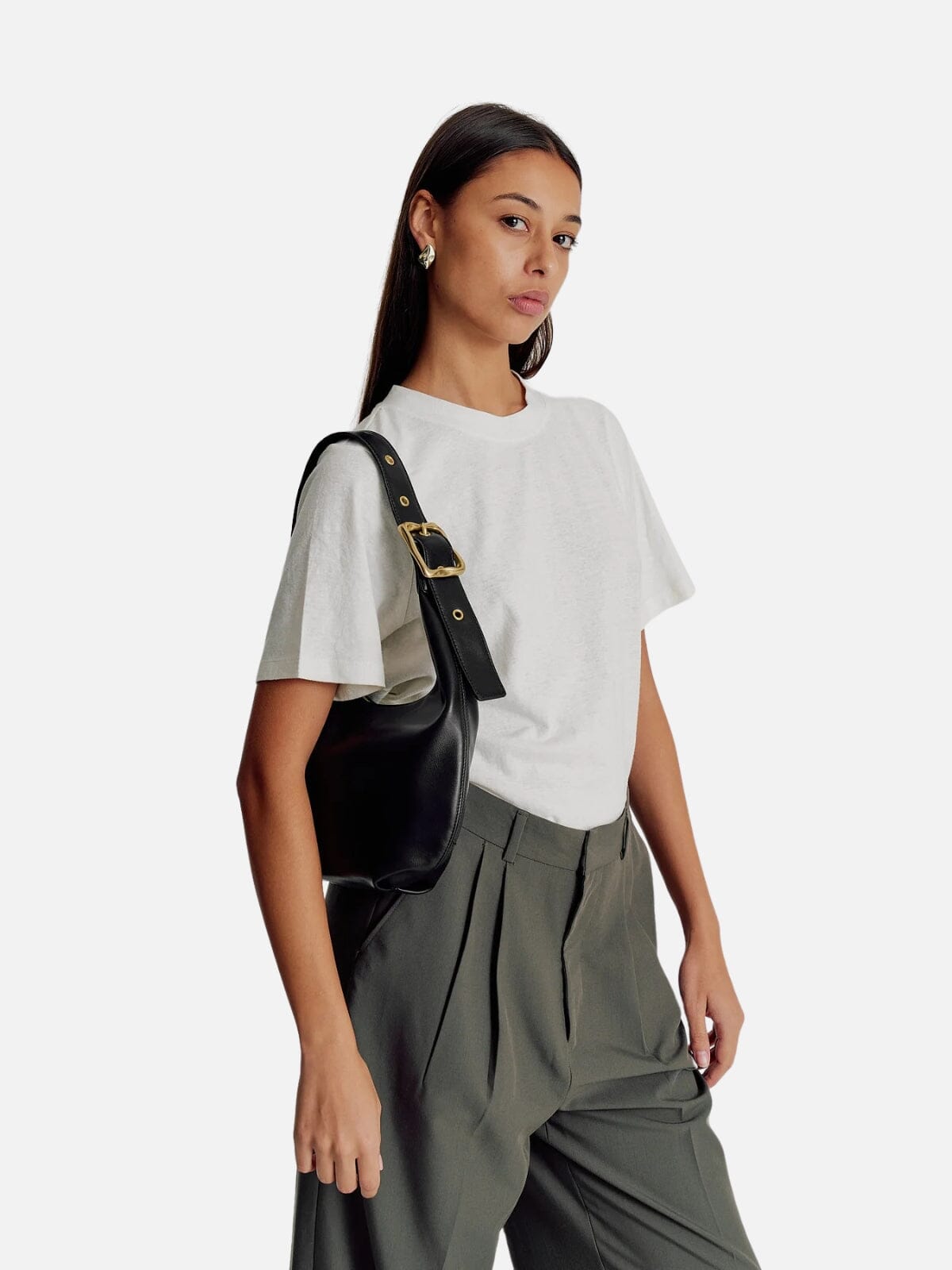 Everyday Croissant Bag - Black Bags & Purses Brie Leon