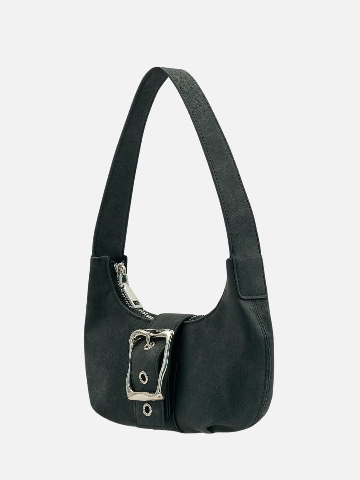 Brie Leon | Everyday Mini Baguette - Black Corn Leather | Perlu