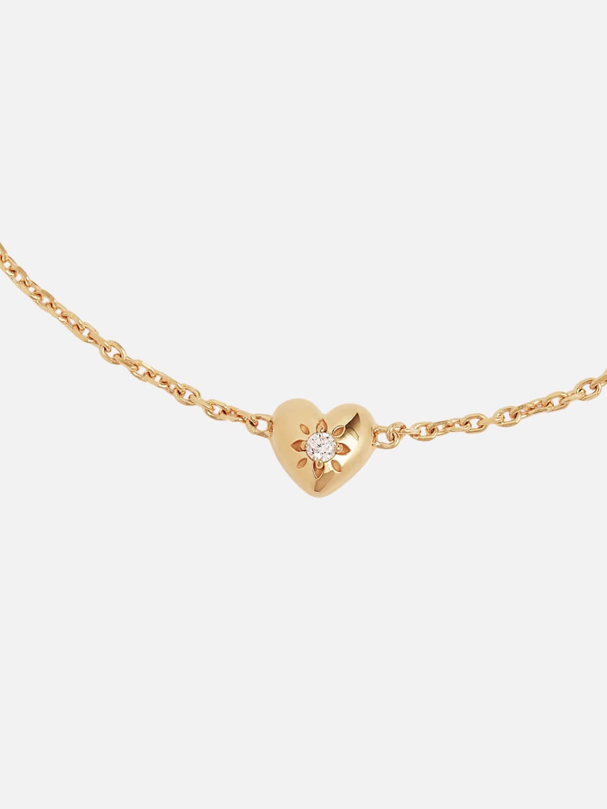 By Charlotte | 18k Gold Vermeil Blooming Hearts Bracelet | Perlu