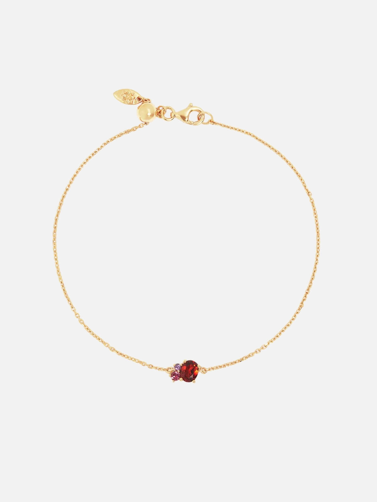By Charlotte | 18k Gold Vermeil Kindred Birthstone Bracelet - January | Perlu
