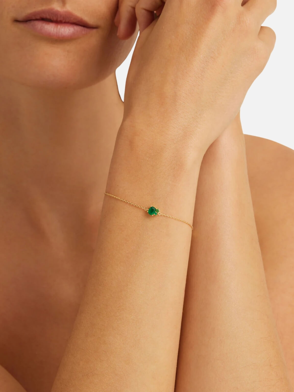 By Charlotte | 18k Gold Vermeil Kindred Birthstone Bracelet - May | Perlu