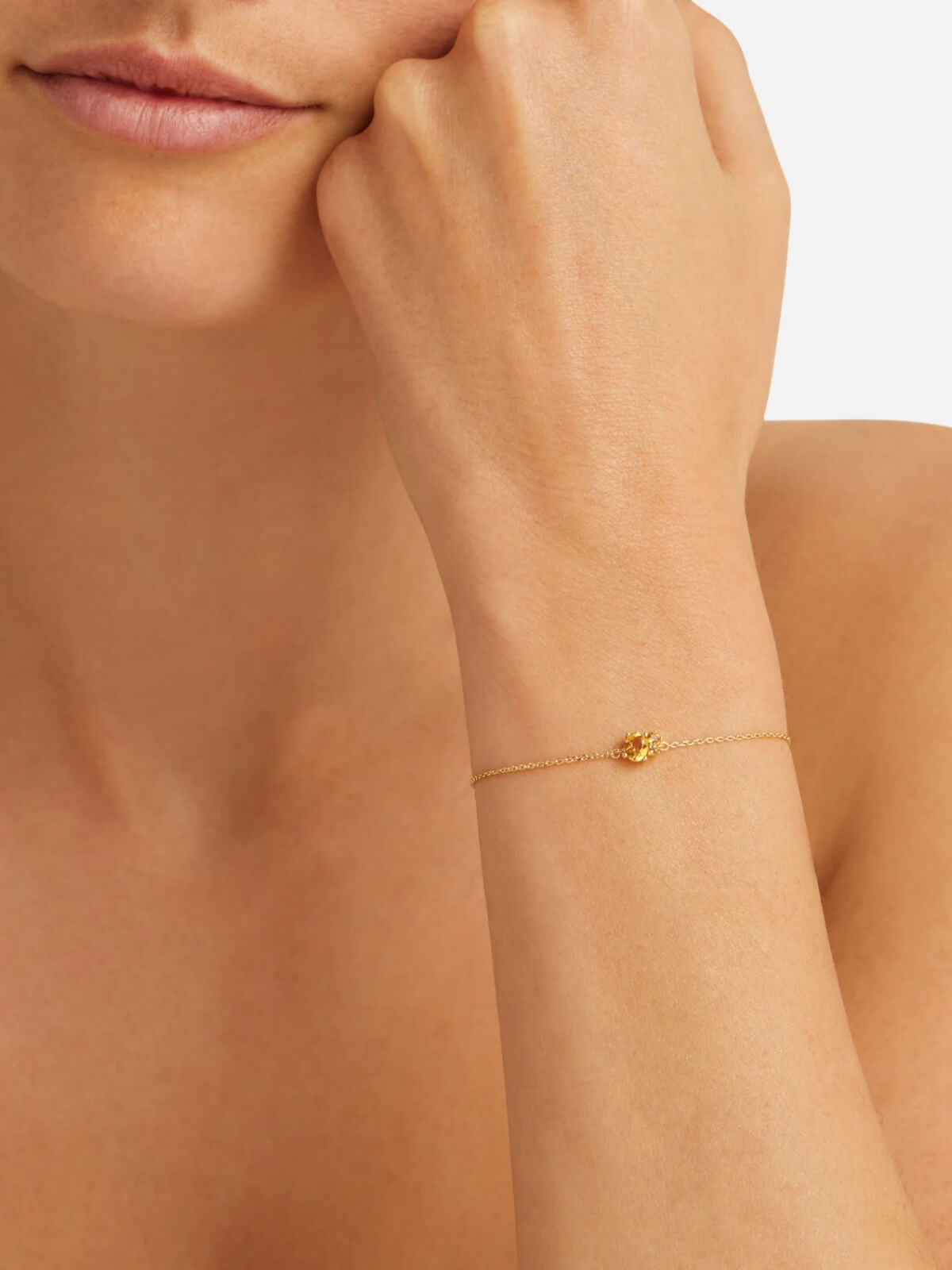 By Charlotte | 18k Gold Vermeil Kindred Birthstone Bracelet - November | Perlu