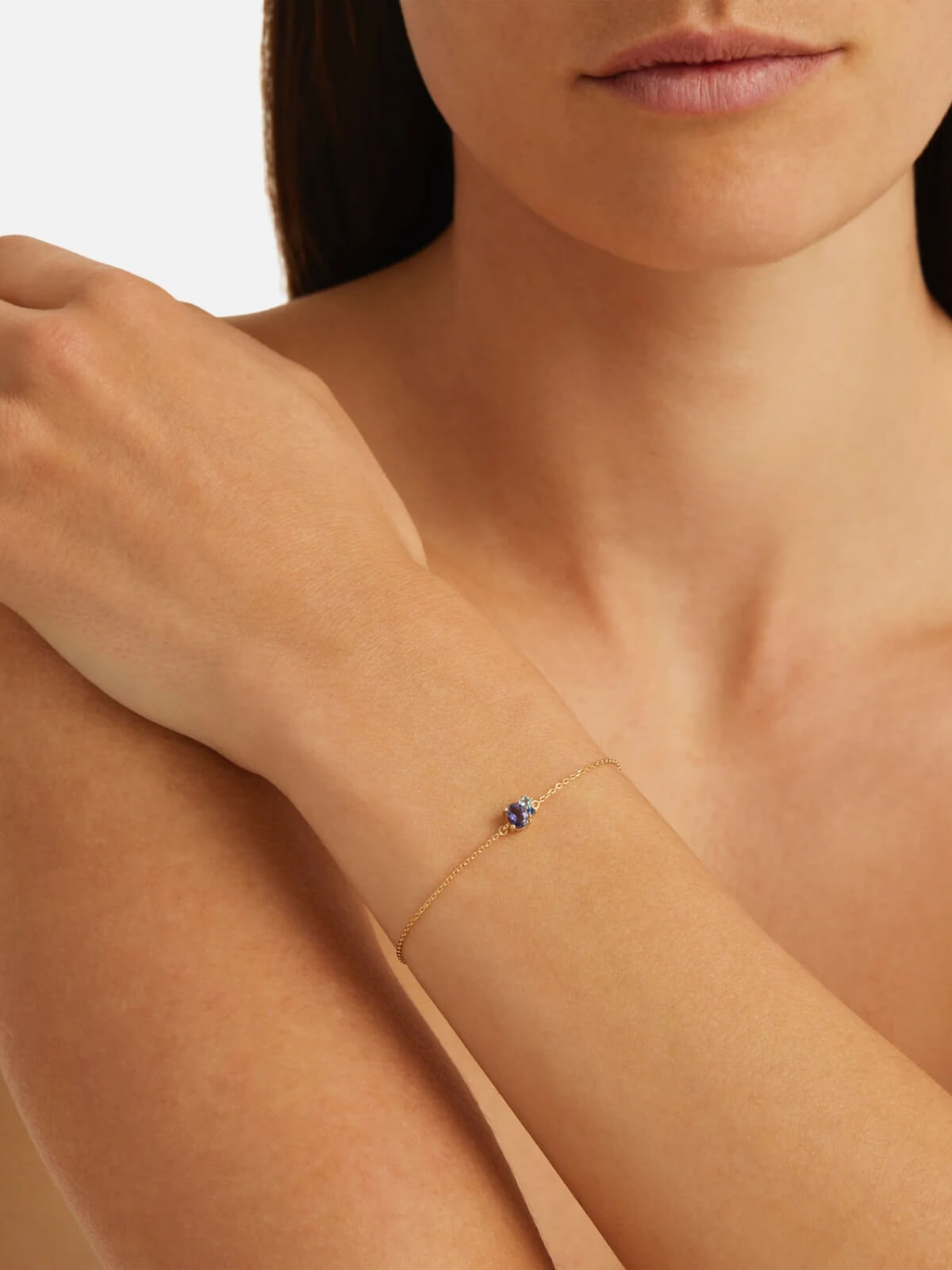 By Charlotte | 18k Gold Vermeil Kindred Birthstone Bracelet - September | Perlu