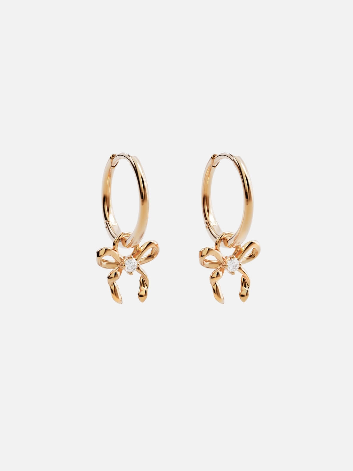 Forever More Bow Hoops - 18K Gold