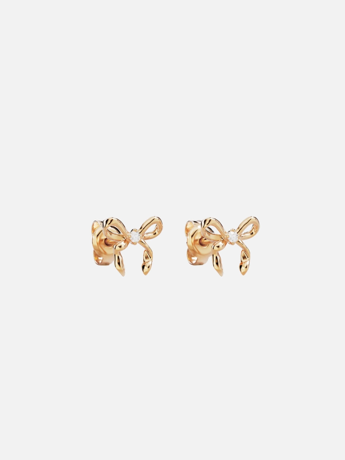 Forever More Bow Stud Earrings - 18k Gold