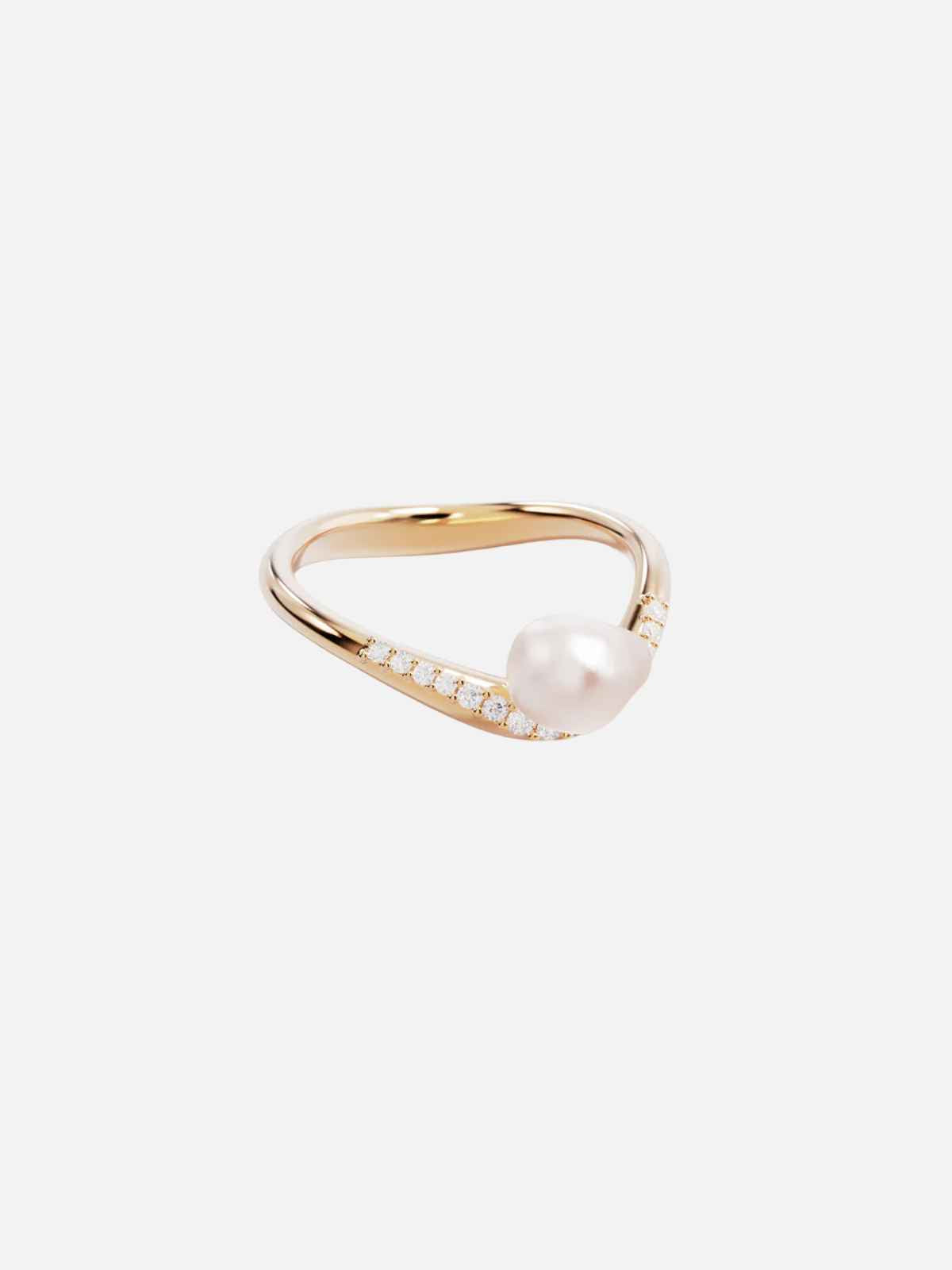 18k Gold Vermeil Love With Grace Lab-Grown Diamond Pearl Ring