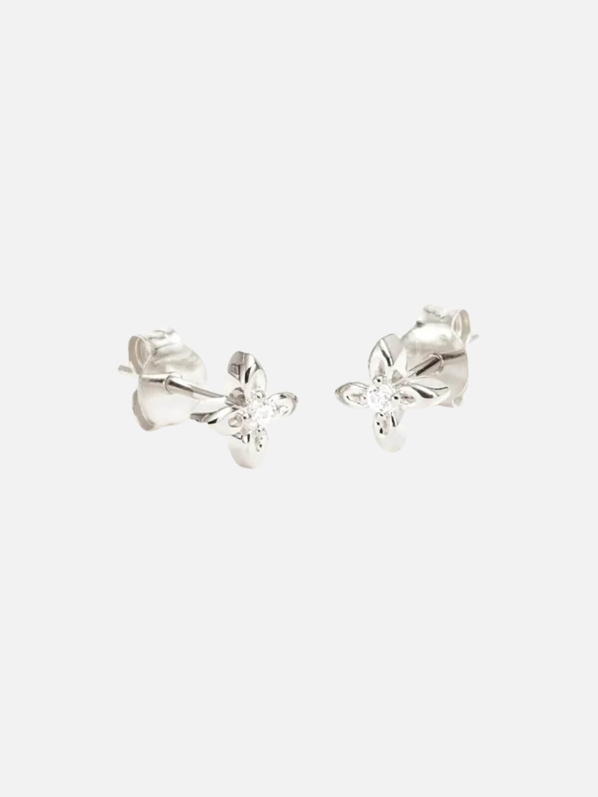 By Charlotte | Live In Light Stud Earrings - Silver | Perlu