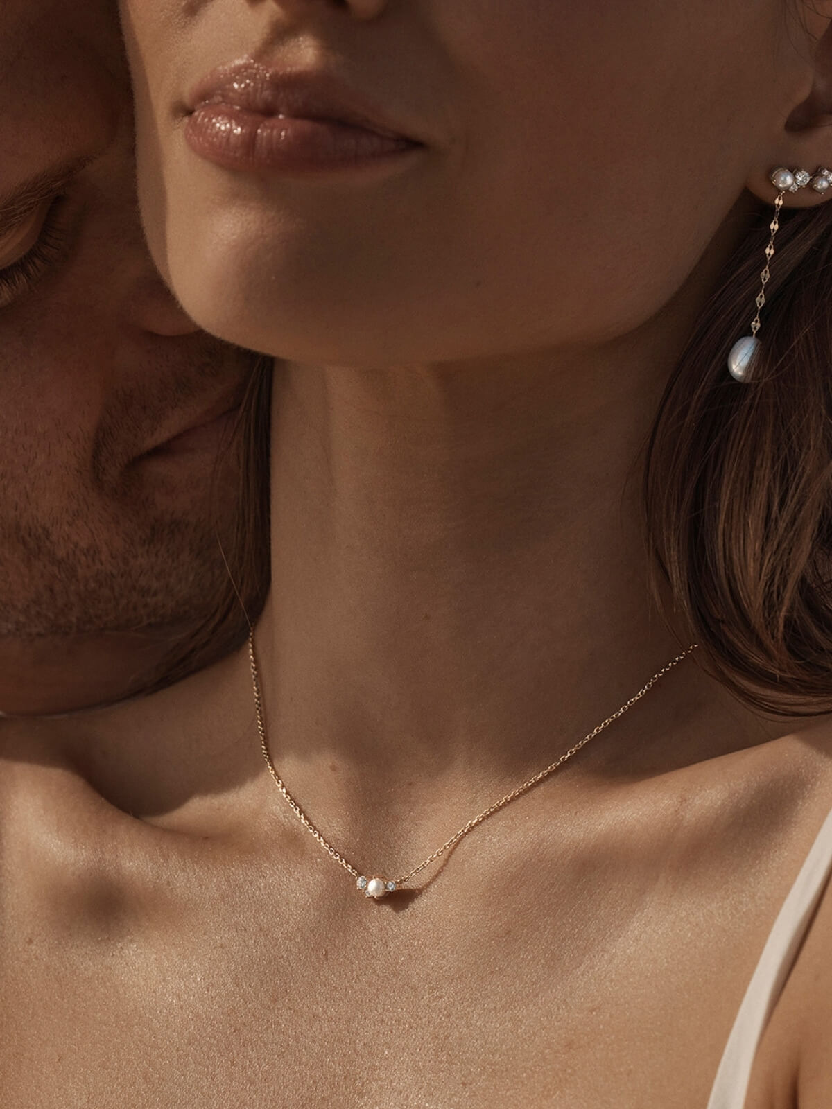 Love in Stillness Pearl Necklace - 18K Gold