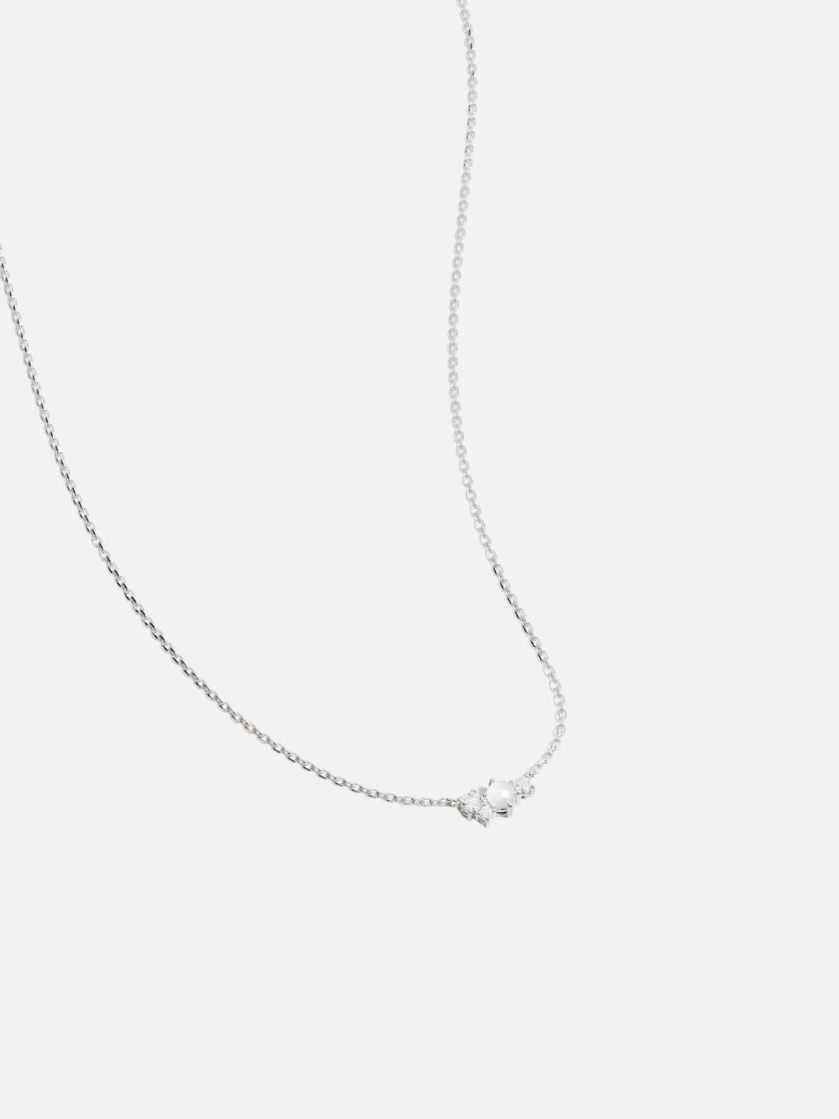 Love in Stillness Pearl Necklace - Sterling Silver