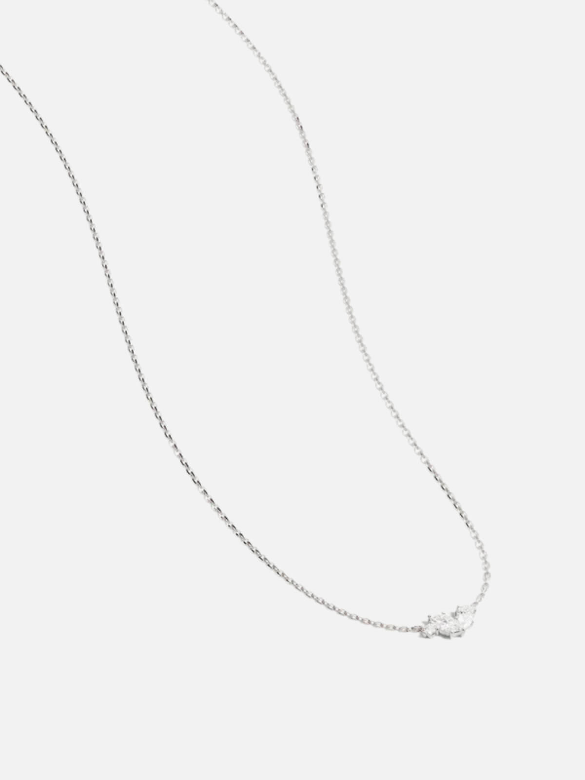 Sterling Silver Crystal Wings Necklace