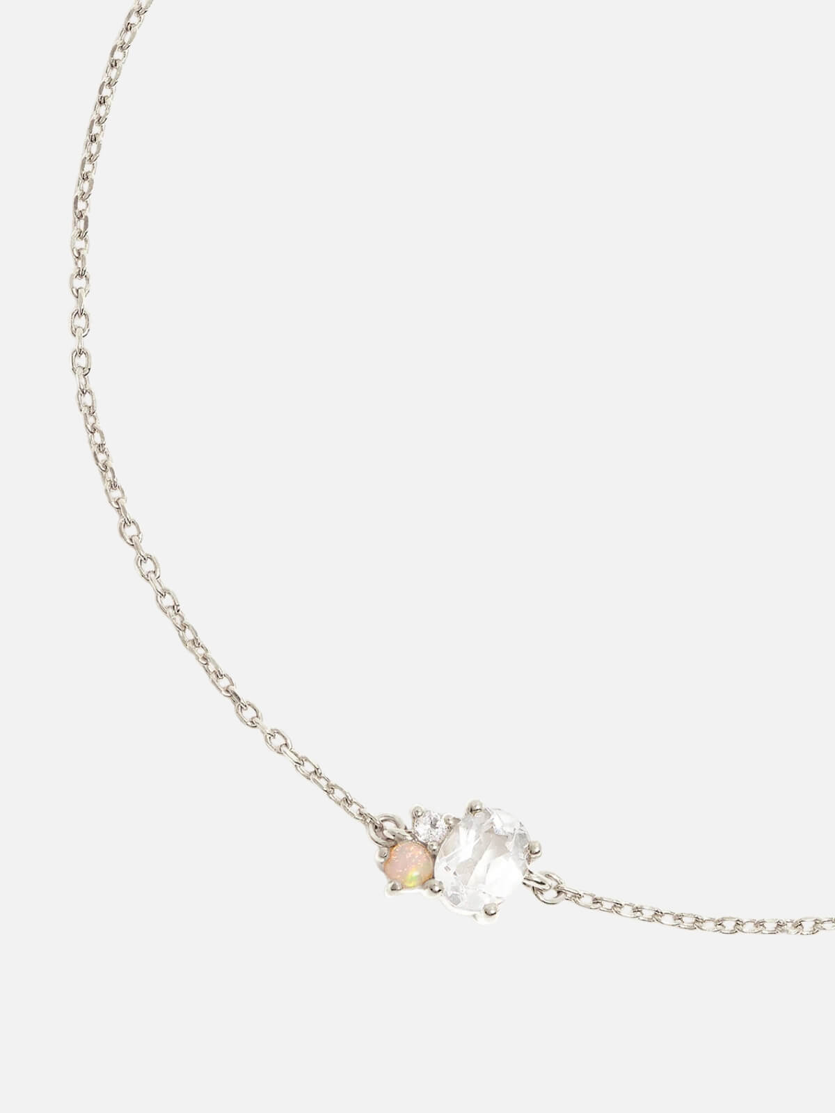 Sterling Silver Kindred Birthstone Bracelet - April