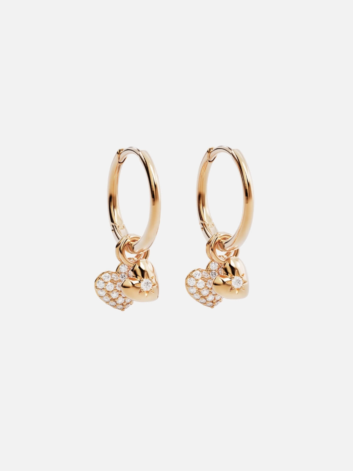 You Have My Heart Hoops - 18K Gold