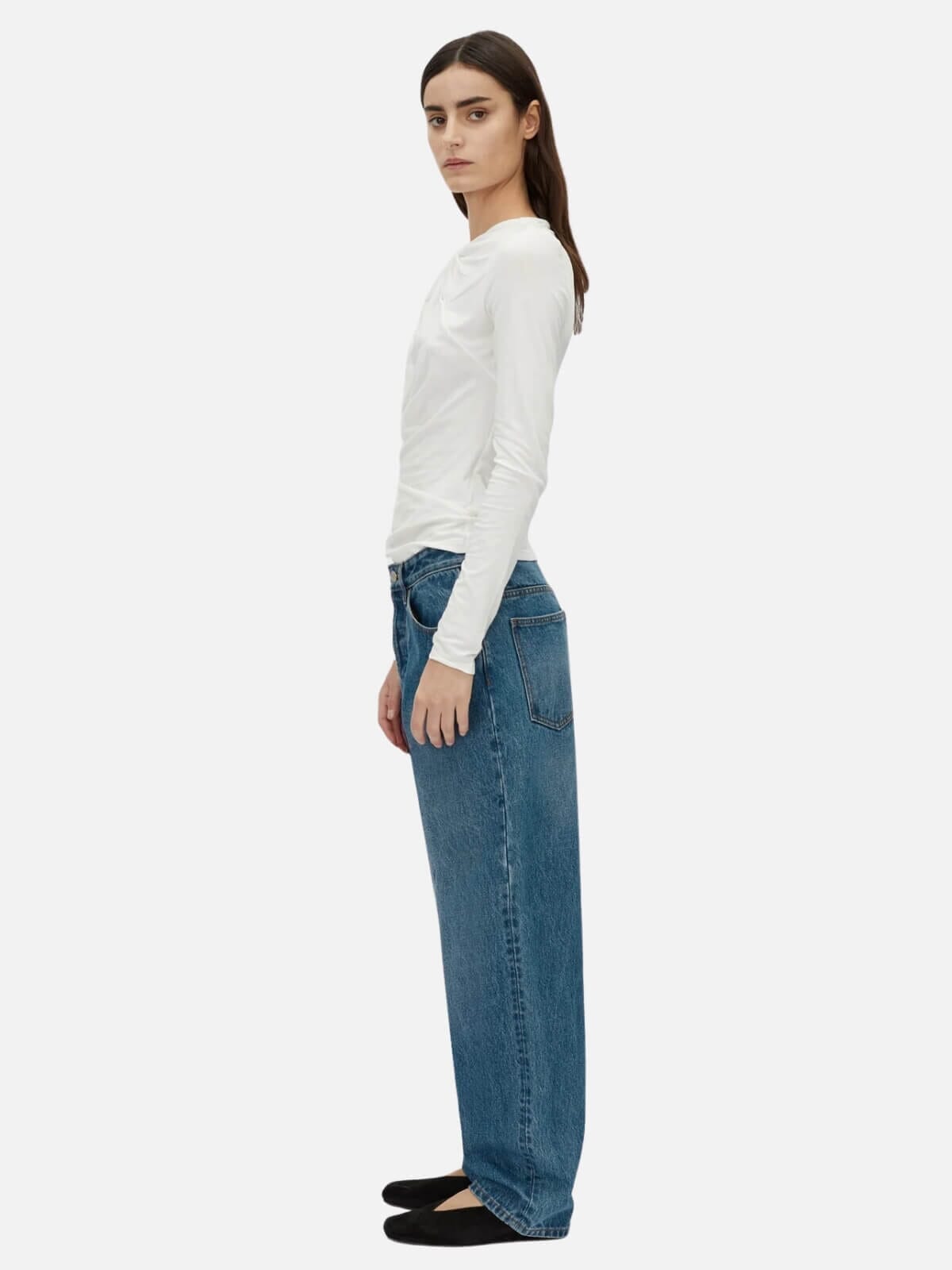 Felton Knot Long Sleeve Tee - Soft White Tops Camilla and Marc
